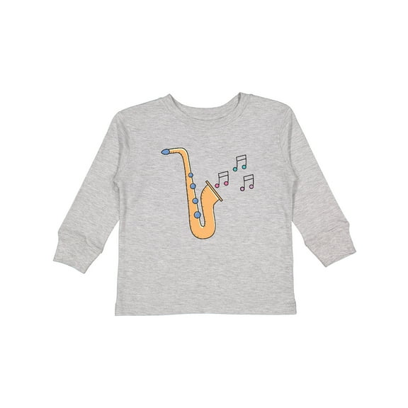 Inktastic Saxophone Player Music Gift Girls Long Sleeve Toddler T-Shirt