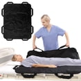 thumbnail image 1 of HLONK Multipurpose 48” x 40” Positioning Bed Pad with Reinforced Handles - Reusable & Washable Transfer Sheet for Turning  Lifting & Repositioning - Double-Sided Nylon Fabric  black, 1 of 4