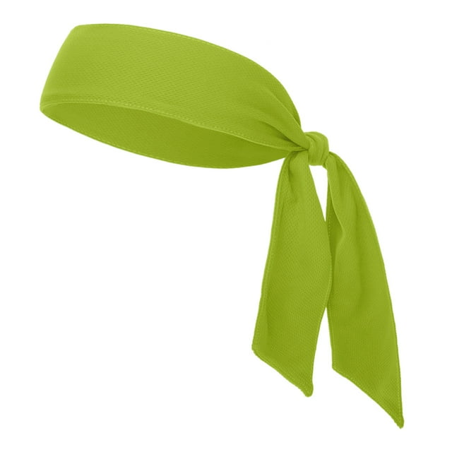 GOGO Head Tie, Tie Back Mesh Headband, Tennis Head Band - Light Green