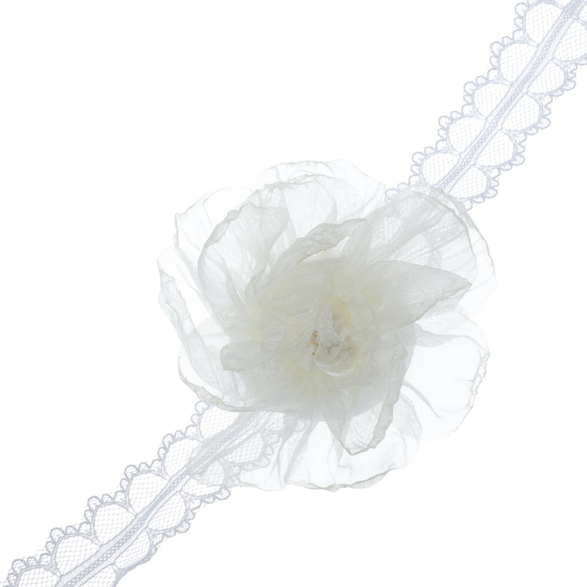 Unique Bargains Stylish Flower Choker Necklace Fashion Accessory Beige