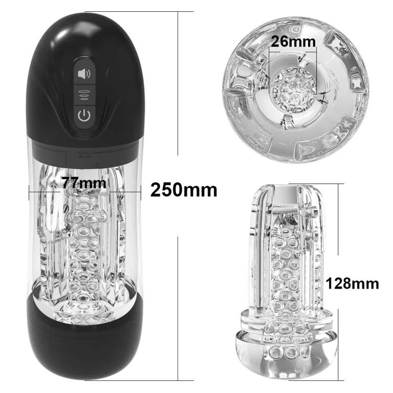 extenderz telescopic rotation male masturbator cup Venusfun Telescopic Rotation Male Masturbator 3D Soft Sleeve main image 1