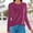 Hot Pink, variant on Women Crew Neck Long Sleeve Women's Tank Tops Oversized Breathable Loose Solid Color Womens Blouses Dressy Comfy for City Sightseeing Coffee XXXXL