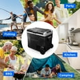 thumbnail image 6 of Simzlife 12Volt Portable Refrigerator, 53QT(50L) Car Fridge DC & AC, -4℉~68℉, Freezer Fridge Cooler with Wheels & 2 Baskets for RV, Travel, Truck, Camping, Black, 6 of 7