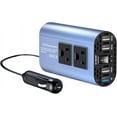 thumbnail image 2 of Inversor de corriente para coche SUNWHEEL de 300 W, adaptador de enchufe para coche de 12 V CC a 110 V CA con cargador rápido USB (25 W), salida USB-A de 20 W y doble CA, 4 puertos USB,, 2 of 8