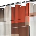 thumbnail image 4 of Navy Blue Fabric Shower Curtain - Geometric Shower Curtain Set with 12 Plastic Hooks, Water Repellent, Machine Washable, Modern Decorative Polyester Cloth Shower Curtains for Bathroom - 72x84, 4 of 4
