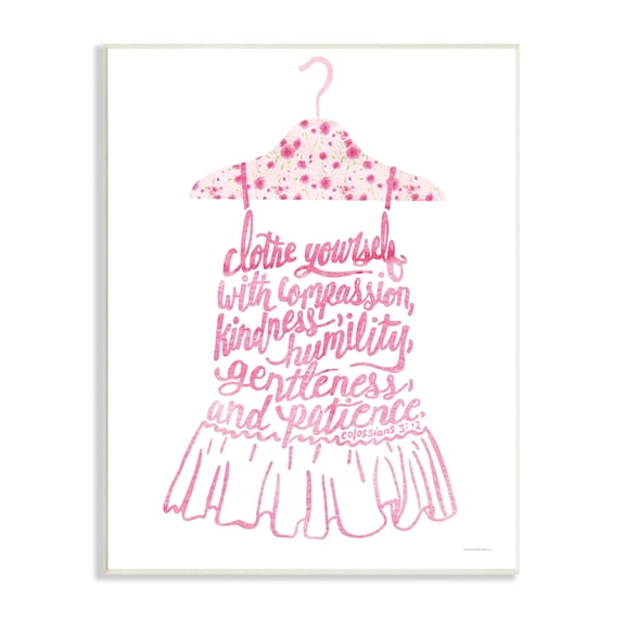 Stupell Industries Pink Stylish Uplifting Quote Religious Verse Calligraphy Graphic Art Unframed Art Print Wall Art, Design by Kamdon Kreations