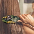 thumbnail image 3 of Aloha Hair Brush, Hawaiian Inspired Detangler Hairbrush with Jungle Leaves Pattern, Soft Cushion Paddle Comb for Wet Dry Hair, Perfect Gift for Beach Vacation Lovers, 3 of 5