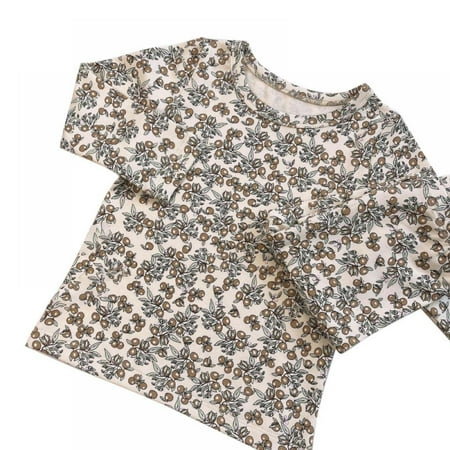 

LOVEBAY Fall Winter Newborn Baby Boy Girl Clothes Set Unisex Infant Pullover Long Sleeve Printed Top Long Pants 2PCS Xmas Outfit