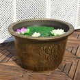 thumbnail image 4 of Maceta grande de resina gruesa con orificio de drenaje, estilo retro, para plantas de interior y exterior, jardinería doméstica., 4 of 8