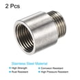 thumbnail image 4 of Uxcell G1/2 Female to G1/2 Male Thread 20mm Stainless Steel Extension Pipe Fitting 2 Pack, 4 of 5