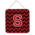 thumbnail image 1 of Lettre S Chevron Noir & Rouge Impressions Murales Ou de Porte, 1 of 1