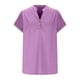 thumbnail image 5 of Blusas para las Mujeres Casual Verano Botón Sólido V-Cuello Suelto Camiseta, Moda Algodón/Lino Mezcla Blusa, 5 of 9