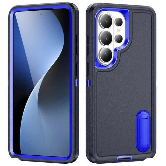 For Samsung Galaxy S26 Ultra 5G 6.9" Phone Case with Built in Kickstand, Shockproof/Dustproof/Drop Proof Heavy Duty Military-Grade Rugged Protective Cover for Samsung Galaxy S26 Ultra 5G,Blue