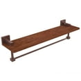 thumbnail image 2 of Montero Collection Solid IPE Ironwood Shelf with Integrated Towel Bar - Satin Brass / 22 Inch, 2 of 5