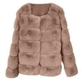 thumbnail image 3 of Luwomo Winter Coat for Women Bubble Fuzzy Cropped Short Warm Jackets Plus Size Outwear with Hood, 3 of 4