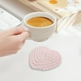 thumbnail image 5 of FURNIX 4Pc Love Coquette Drink Mats Space-Saving Heart Coasters Cotton With Storage Rack Home Decor,Coquette Pink Cotton Coasters，Absorbent Cup Mats，Baby Shower Party Decor,Coaster Set With Holder, 5 of 5
