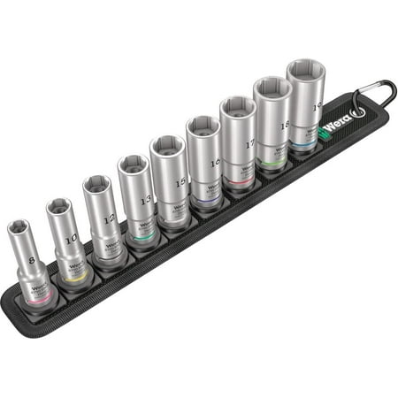 

Wera 5004545001 Belt B Deep 1 socket set 3/8 drive 9 pieces