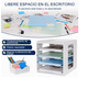 thumbnail image 2 of 5 Niveles Organizador Madera Estante De Para Archivero Xtellar blanco, 2 of 3