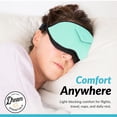 thumbnail image 4 of Antifaz para dormir Dream Essentials Opulence de microfelpa verde, 4 of 9