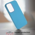 thumbnail image 3 of For Samsung Galaxy s24 Classy Slick Chromed Around Hybrid Case Cover - Light Blue, 3 of 3