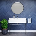 thumbnail image 5 of Claire 40 Ceramic Console Sink White Basin Chrome Legs, 5 of 10