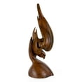 thumbnail image 4 of 16" Wooden Handmade Eagle Abstract Sculpture Statue Handcrafted Figurine Art Hand Carved Rustic Lodge Outdoor Decorative Home Decor Us Accent Decoration Eagle Statue, 4 of 4