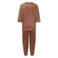 thumbnail image 4 of Kcodviy Robes Mi-Longues en Satin Lisse pour Femmes pour Invité de Mariage Manches Haut et Pantalon Ensemble pour Fête Ensemble Décontracté d'Été Extensible pour Femmes Ensemble de Pyjama en Satin, 4 of 5