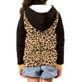 thumbnail image 4 of FUIALDOLG Kids Hoodie Sweatshirt Leopard Print Long Sleeve Boys Girls Full Zip Jacket Tops Clothes for Toddlers(Age 11-13), 4 of 7