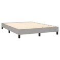 thumbnail image 2 of vidaXL Box Spring Bed with Mattress Light Grey 152x203 cm Queen Fabric, 2 of 5
