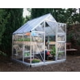 thumbnail image 5 of Palram - Canopia Hybrid 6' x 6' Polycarbonate/Aluminum Walk-In Greenhouse – Silver - with Roof Vent, 5 of 11