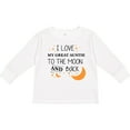 thumbnail image 3 of Inktastic I Love My Great Auntie To The Moon and Back Boys or Girls Long Sleeve Toddler T-Shirt, 3 of 5