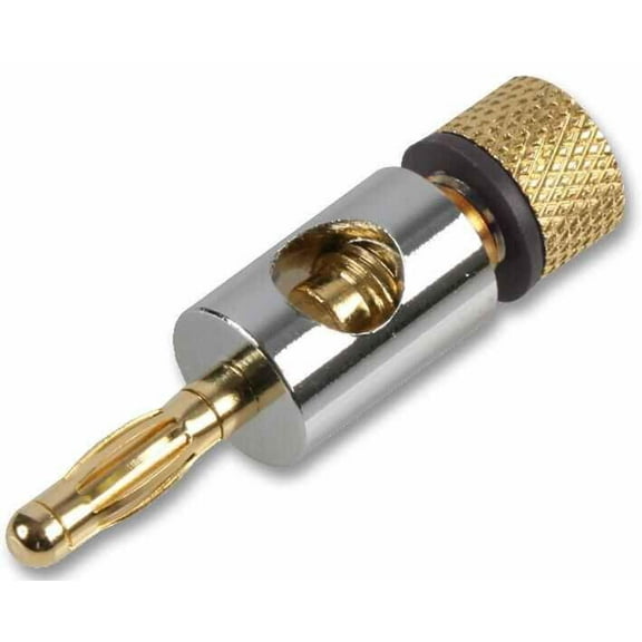 PRO SIGNAL - 4mm Plug, Chrome / Gold, Black