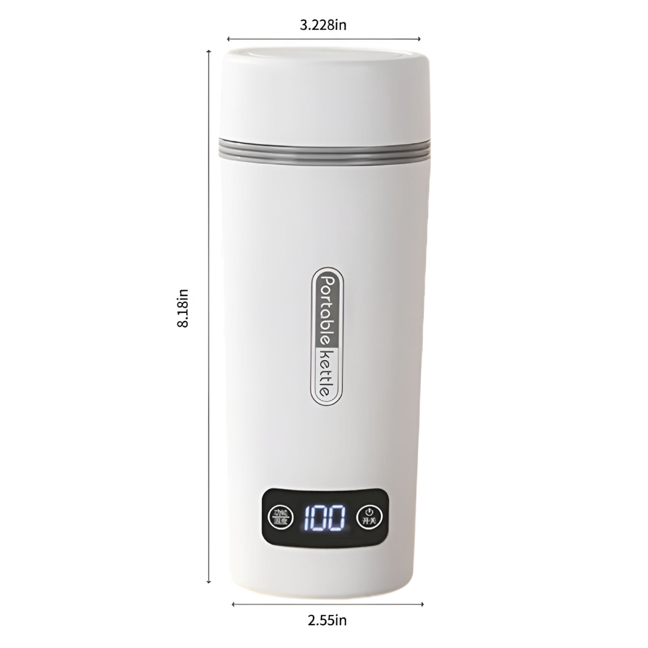 HIBIBUD 2026 New Travel Electric Kettle Portable Small Mini Tea Coffee Kettle Water Boiler,350Ml Water Heater with 4 Temperature Control,304 Stainless Steel