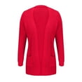 thumbnail image 4 of ShomPort Warm Knit Cardigan Sweaters for Women Open Front Long Sleeve Long Cardigan with Pockets, 4 of 6
