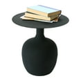 thumbnail image 5 of Creative Co-Op Modern Textured Round Metal Side Table, Black, 5 of 10