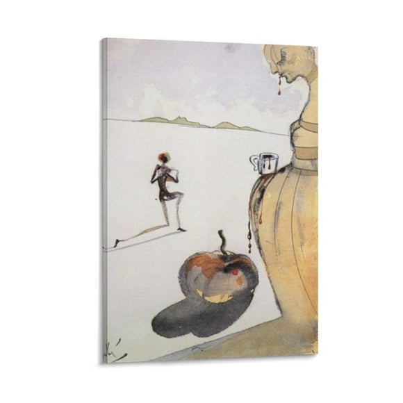 Salvador Dali Impresión Pintura Chocolate Lienzo Arte de Pared Impresiones Póster Regalos Foto Imagen Pintura Pósteres Decoración de Habitación Decoración del Hogar 12x18 pulgadas (30x45 cm)