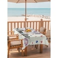thumbnail image 2 of 52x70 Inch Outdoor Tablecloth with Umbrella Hole Zipper Rectangle American Independence Day Rectangular Tablecloths Outside Waterproof Retro Fireworks Stars Patio Table Cloth Cover for Picnic Party, 2 of 8