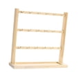 thumbnail image 2 of Expositor de pendientes de madera, expositor de joyas, soporte para pendientes de mostrador 3 niveles, 2 of 9