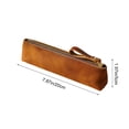 thumbnail image 4 of Under $1 Pencil Case, Vintage Handmade Soft Faux Leather Large Capacity Zipper Pen Pouch, Stylish Stationery Organizer for College Office Travel by PALIFEUR, 4 of 7