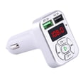 thumbnail image 2 of compatible Bluetooth Car Charger 3.1a Fast Charging Card Fm Car Bluetooth Mp3 Transmitter Silver_Perfect Gift, 2 of 5