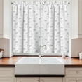 thumbnail image 2 of Ambesonne Airplane Kitchen Curtains, Puffy Clouds, 55"x39", Black White, 2 of 3