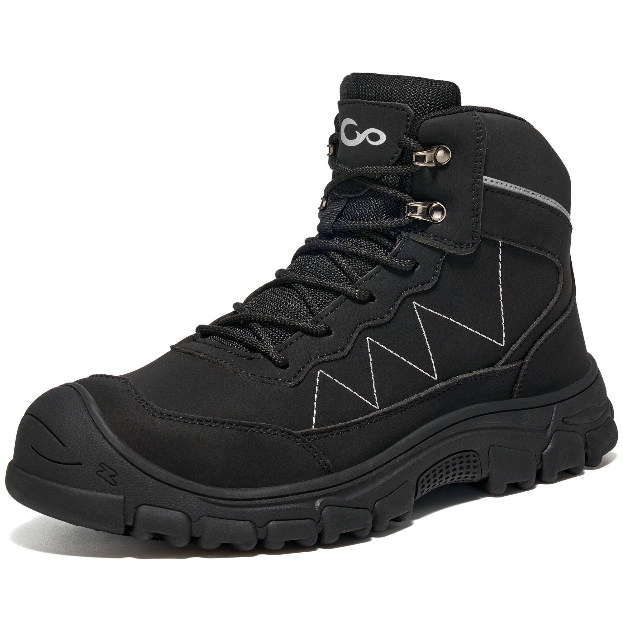 Ablanczoom Steel Toe Safety Boots for Mens: Slip Resistant Construction Men Work Safety Shoes Anti-puncture Security