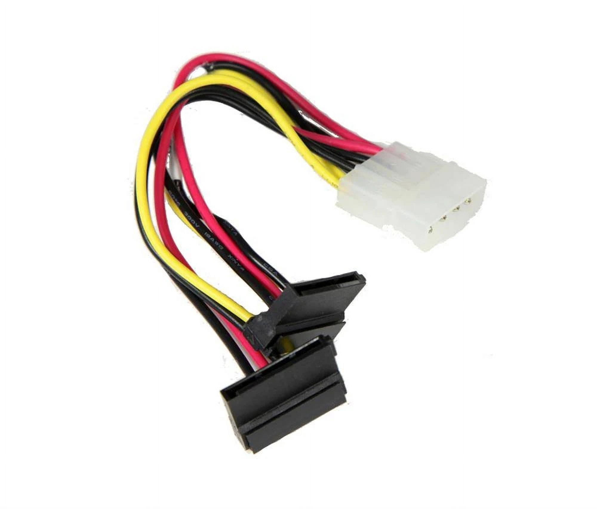 Supermicro CBL-0082L 14-Pin Peripheral Connector to 2 Right Angle SATA Power Extension Cable