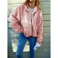 thumbnail image 1 of REDHOTYPE Women's Button Long Sleeve Brushed Jacket Coats with Pockets, 1 of 1
