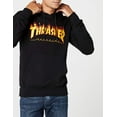 thumbnail image 3 of Thrasher Flame Hoody Black Orange Large, 3 of 5