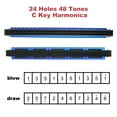thumbnail image 5 of Aibecy Professional Harmonica 24 Hole Key of C Diatonic Harp for Blues Folk Jazz Pop with Case Suitable for Student Teacher Beginner Gift, 5 of 6