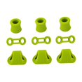 thumbnail image 2 of Herramienta de anillos de bloqueo para cuerdas de mosquetón de escalada de 9 piezas, dispositivo de posicionamiento para rápel. Verde, 2 of 8