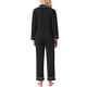 thumbnail image 3 of INSPIRAR CHIC Conjunto de Pijamas de Algodón para Mujeres, Camisa de Manga Larga con Botones y Pantalones, Talla S, Negro, 3 of 6