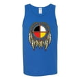 thumbnail image 2 of Wild Bobby, Medicine Wheel Dreamcatcher Native American Pop Culture Mens Graphic Tank Top, Royal, Medium, 2 of 3