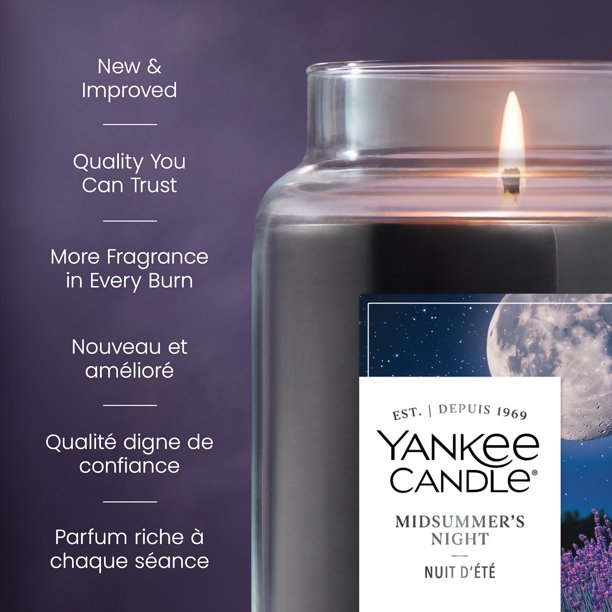 Yankee Candle Scented Candle, MidSummer's Night, 22 oz Original